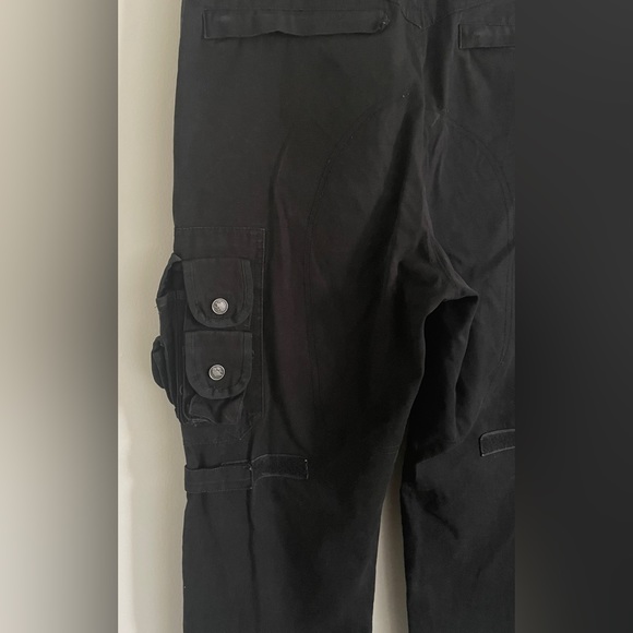 FREEKNIGHT JAPAN 30W black cargo gas mask Velcro army military zipper pants - Picture 4 of 9